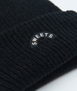 SWEETS KNIT BEANIE - BLACK